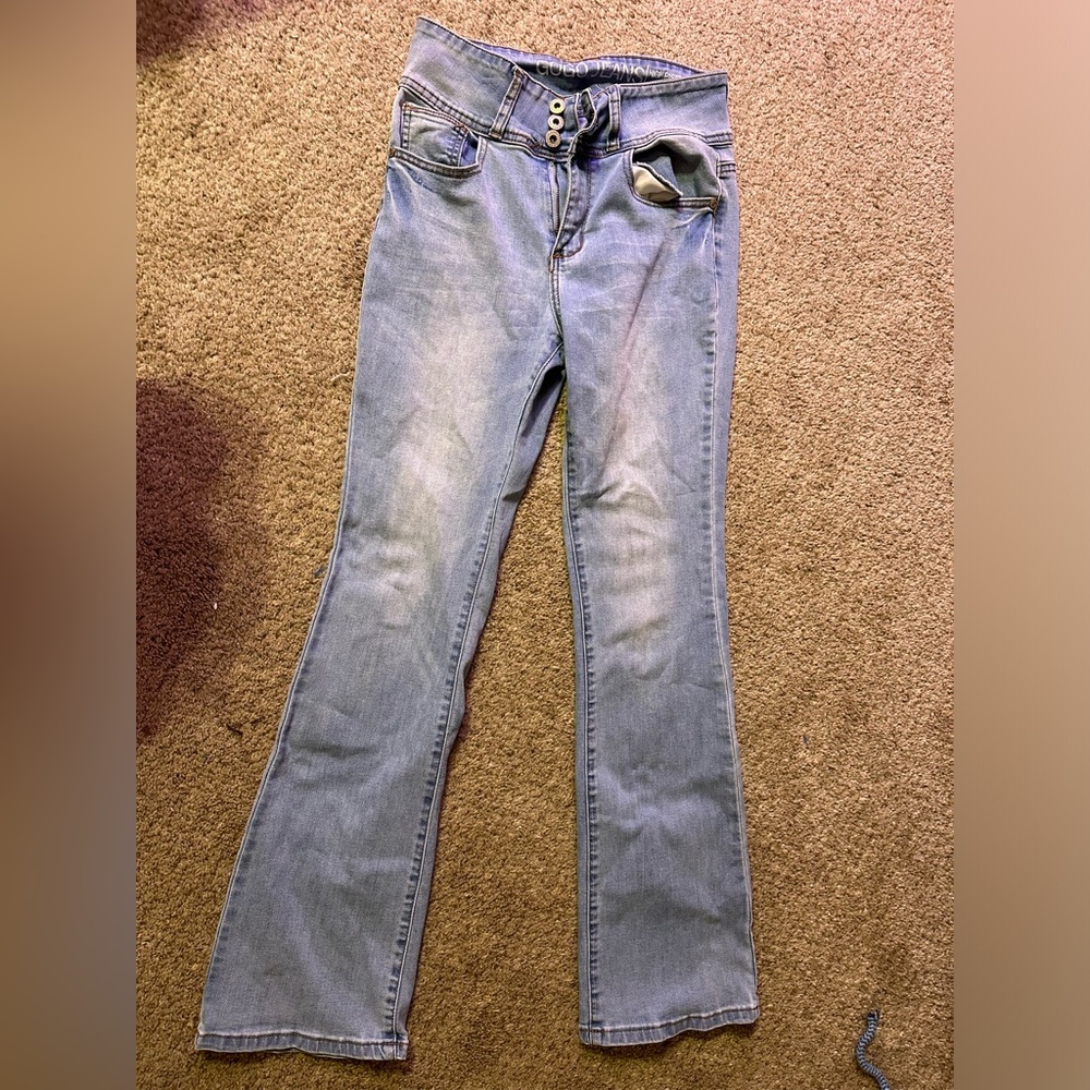 Gogo - Blue High Rise Flare Jeans
